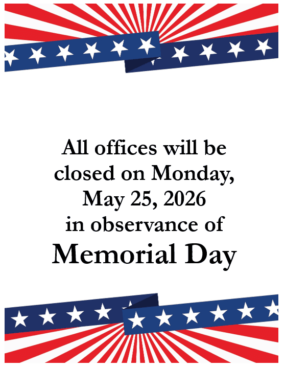 Memorial Day 2026 - First National Bank Of Bangor